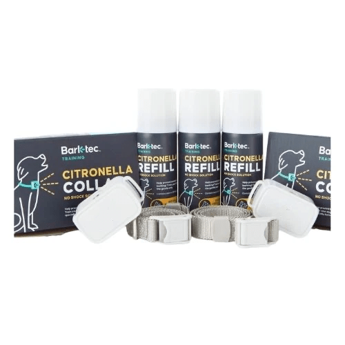 Barktec Rechargeable Citronella Spray Collar for 2 Dogs